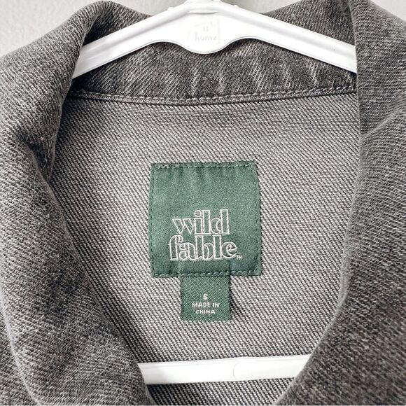 Wild Fable Grey Denim Jean Jacket Size Small - Picture 5 of 6